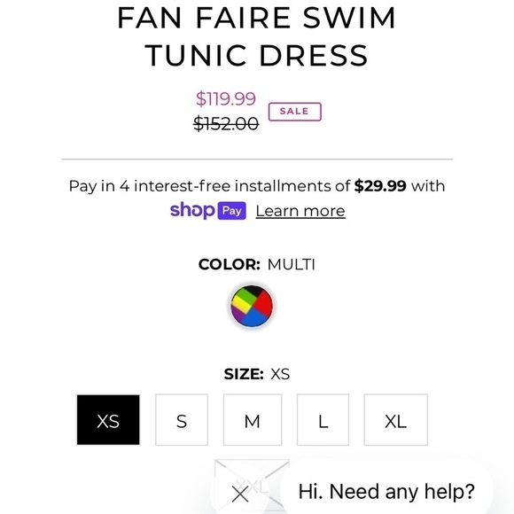 Trina Turk large Fan Faire Swim Tunic Dress boat neck abstract - Picture 6 of 8